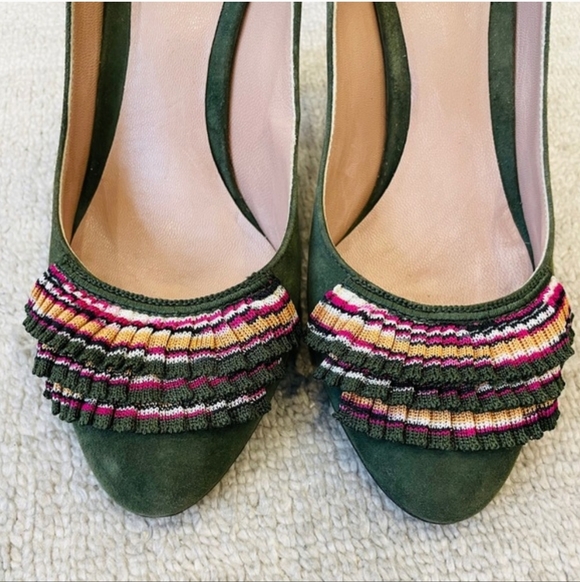 Missoni Ruffle Toe Suede Heels - Picture 4 of 6